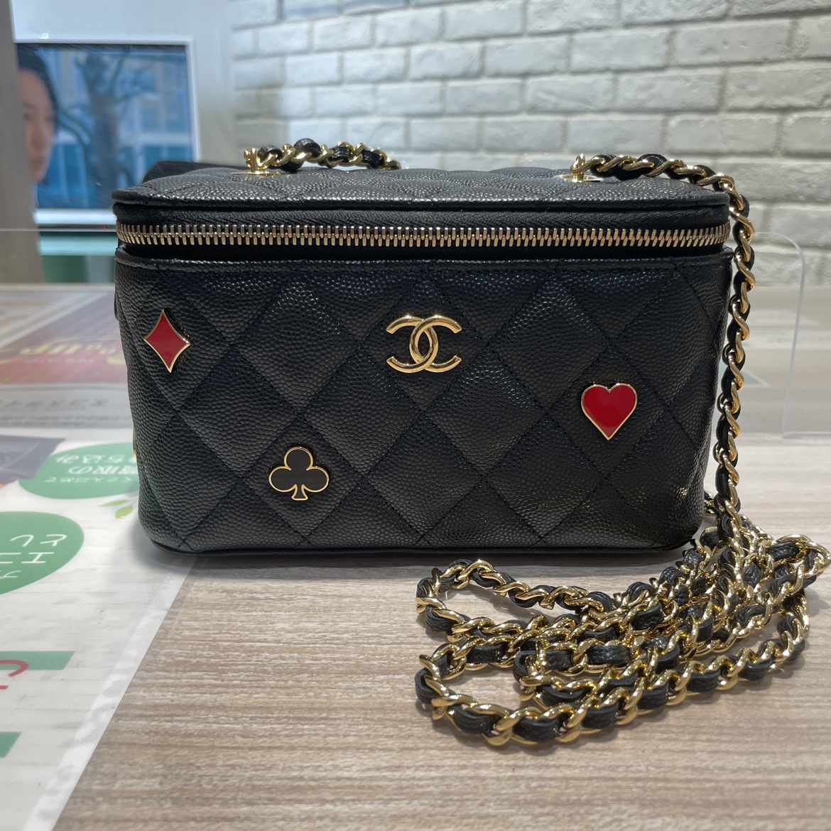 ☆CHANEL☆【キャビアスキン バニティバッグ】シャネル ポーチ ココ