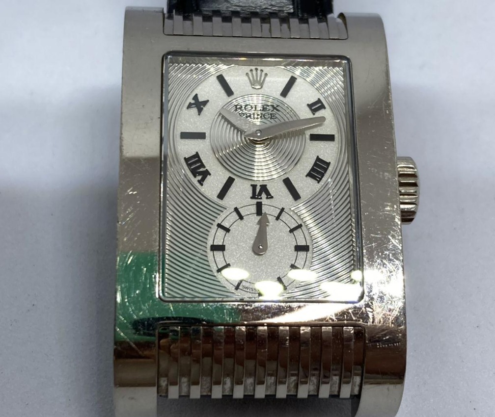 ロレックスのK18ホワイトゴールド Ref.5441 D番 チェリーニ プリンス手巻き腕時計の買取実績です。
