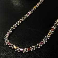 神戸三宮店にて、合計19ctのダイヤモンドが装飾されたK18ネックレスを高価買取いたしました。状態は通常使用感のお品物です。