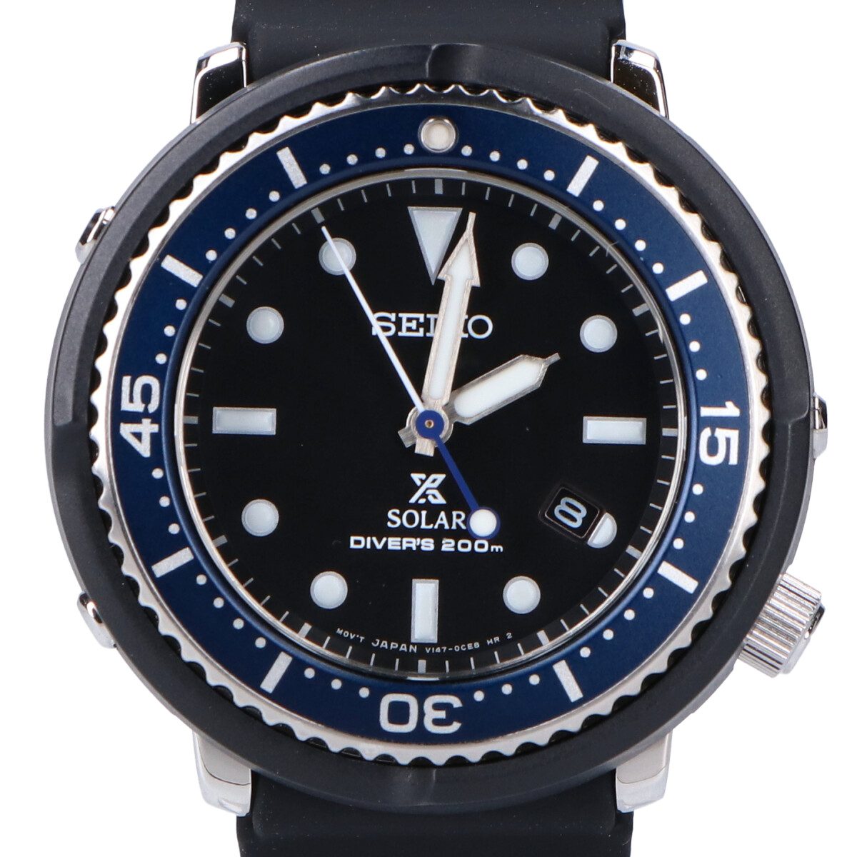 セイコーのエディフィス別注 STBR015 Cal.V147 ダイバースキューバ ソーラー腕時計の買取実績です。