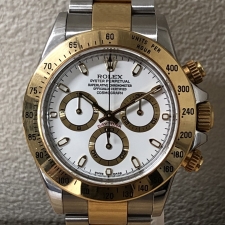 ロレックス コスモグラフ デイトナ 116523WH ホワイト文字盤 Y番 ステンレススティール×イエローゴールド/SS×YG 自動巻き腕時計 買取実績です。