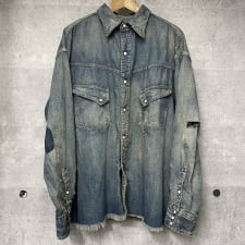 セントマイケル 2023AW インディゴ SM-A23-0000-015 ダメージ加工 デニムウエスタンシャツ 買取実績です。
