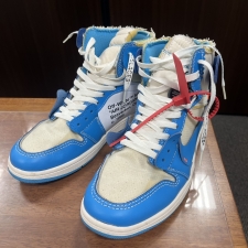 ナイキ ×オフホワイト AQ0818-148 AIR JORDAN1 HIGH UNC 27cm 買取実績です。