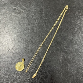 ジジの18K マリアチャーム＆ネックレスチェーン60cmセットの買取実績です。