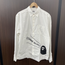 心斎橋店で、アベイシングエイプとコムデギャルソンコラボの大阪店限定シャツを買取ました。状態は通常使用程度のお品物