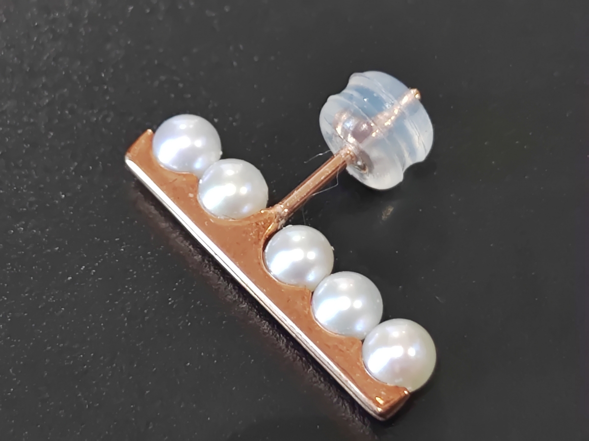 Hirotaka Beluga パール ダイヤモンド ピアス Mサイズ｜DESIGNWORKS 