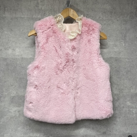 レモンプレットのピンク LVT019KRFKF FAUX FUR KIRE LACE DETAIL VEST エコファーベストの買取実績です。