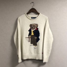 ラルフローレンのポロベア ホワイト 長袖ニットセータ―の買取実績です。