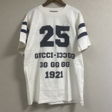 グッチ 21年AW 655459 XJDOY ロゴナンバリング クルーネックフットボールＴシャツ 買取実績です。