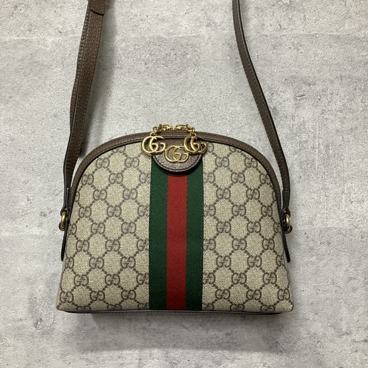 銀座でグッチ買取。オフィディアキャンバスGGスプリームショルダー  