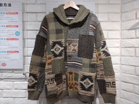 ラルフローレンのMNRRSWE16820146 ネイティブ パッチワーク ベルト付 ニット コートの買取実績です。