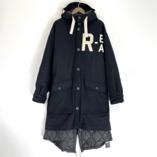 浜松入野店で、エンポリオアルマーニのR-EAコレクション、ブラックのウールコートを買取ました。状態は綺麗な状態の中古美品です。