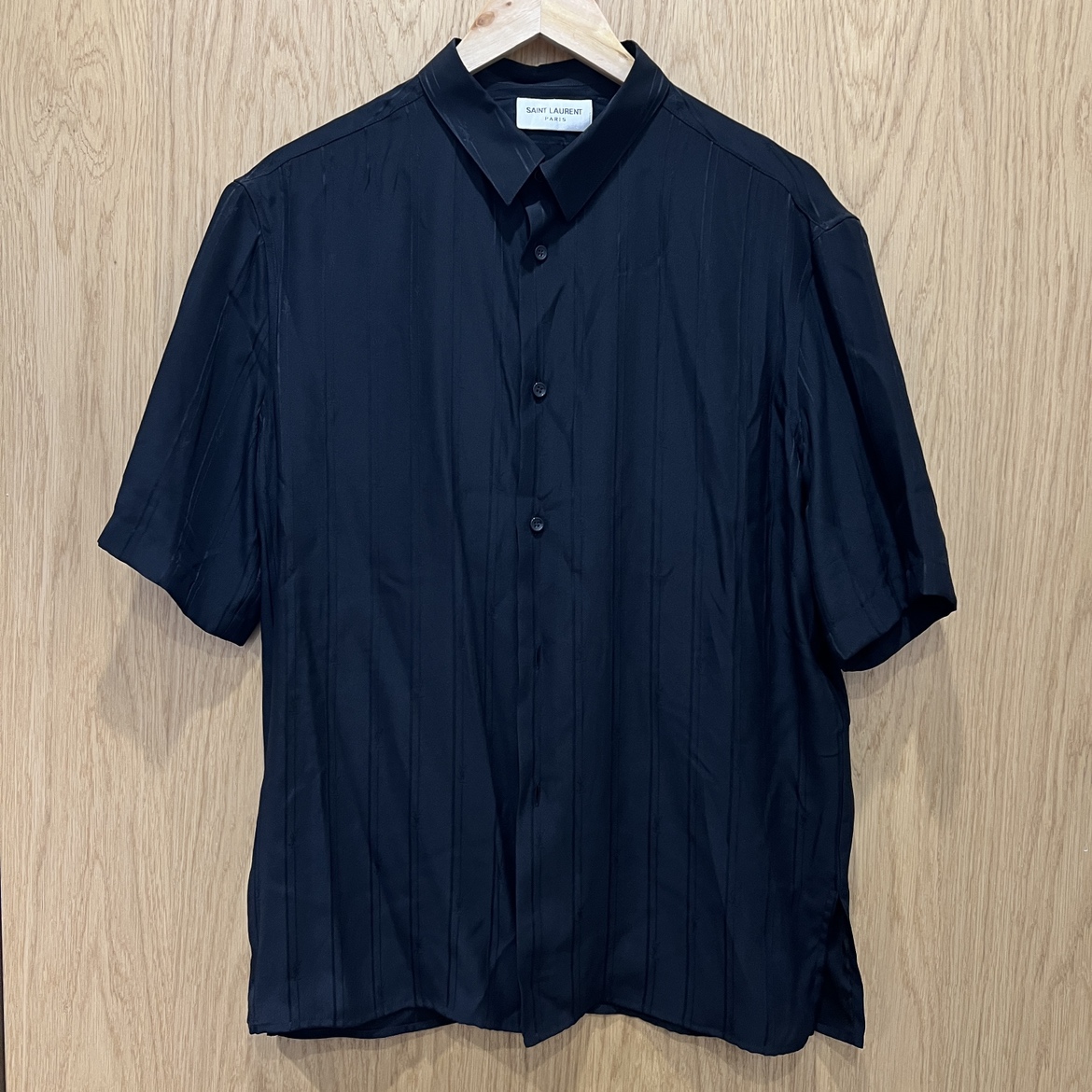 サンローランの23SS ブラック 601070 YSL 半袖開襟シャツの買取実績です。