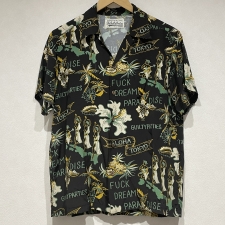 ワコマリア ブラック グリーン Fuck Dream Paradise Aloha Shirt 買取実績です。