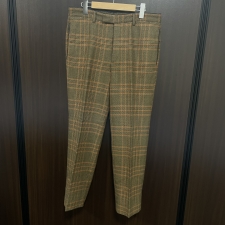 エルメス ゴルチエ期 ブラウン 一部レザー グレンチェック ウールスラックスパンツ 買取実績です。