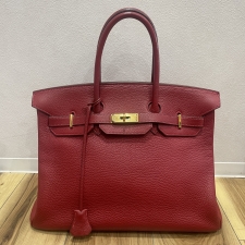 エルメス □I刻印 トゴ レッド バーキン35 買取実績です。