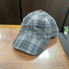 バーバリー グレー チェック ロゴキャップ 8059505 買取実績です。