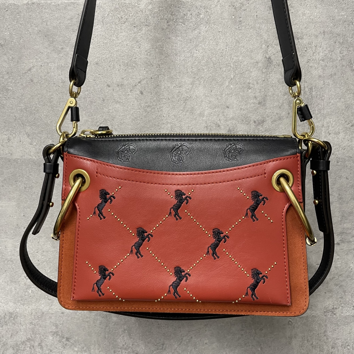 クロエ Chloe マーシー ハンドバッグ レッド系 レザー