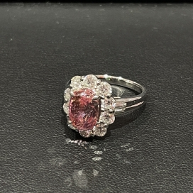 サファイアのPt900 5.096ct・ピンクサファイア 1.72ct・ダイヤモンド リング・指輪　拡散処理なしの買取実績です。