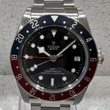 チューダー（チュードル） 黒文字盤 ブラックベイ GMT 79830RB 買取実績です。