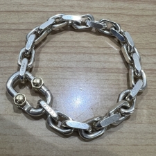 ティファニー SV925×Au750 ミディアム メイカーズ ブレスレット 買取実績です。