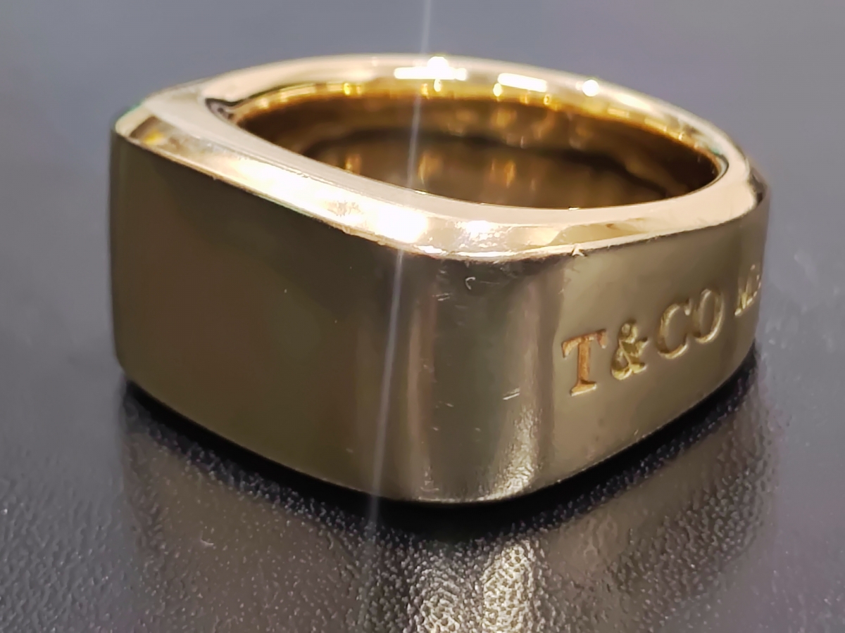 TIFFANY メイカーズ シグネットリング 22号 メンズサイズ Tiffany メイカーズ シグネット リング 幅 12mm M (Tiffany & Co