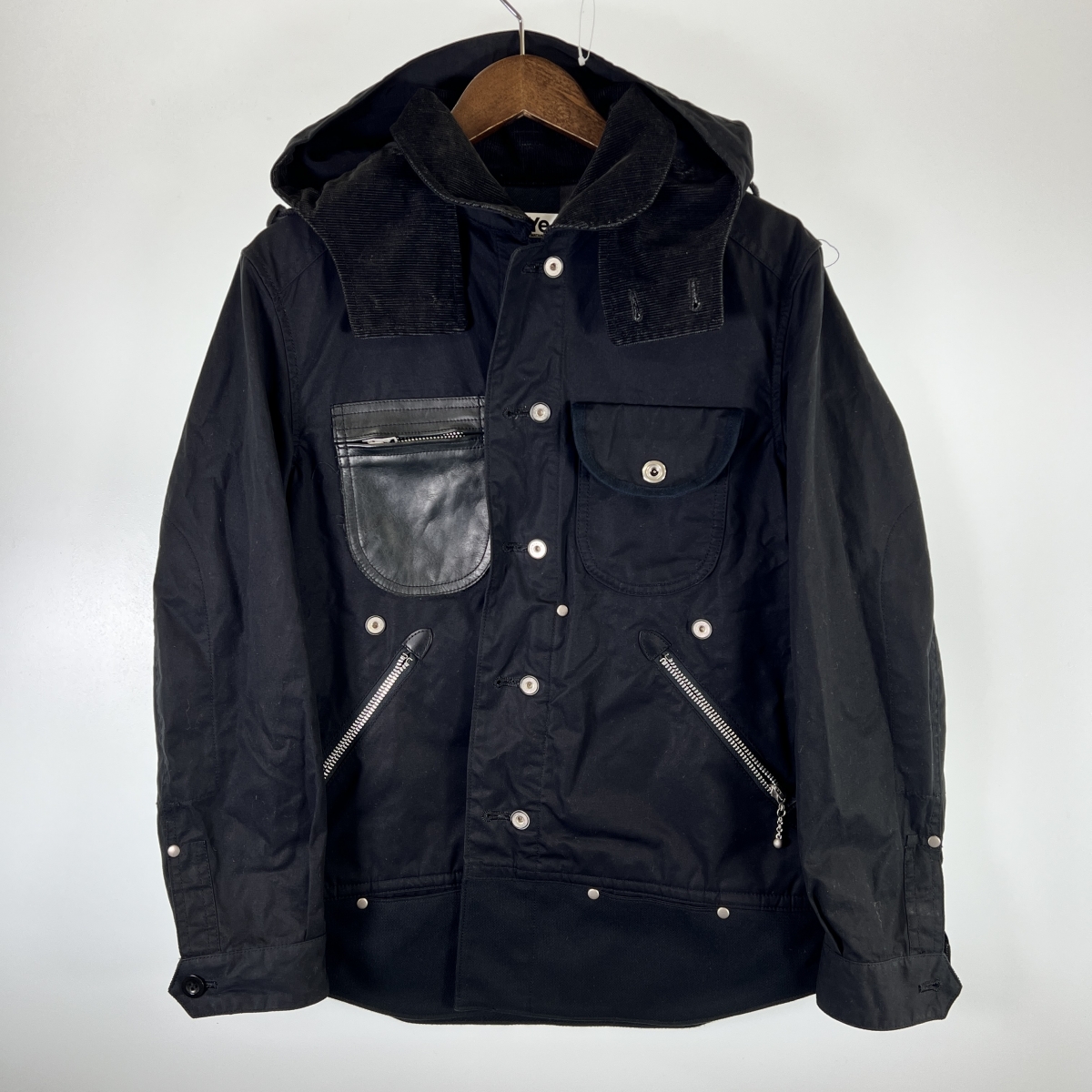 MONCLER JUNYA WATANABE ダウンジャケット レザー切替え M 【公式通販】