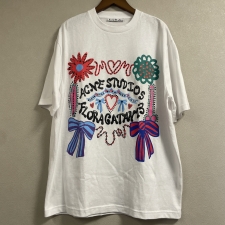 アクネ ホワイト オーバーサイズ ロゴTシャツ FN-MN-TSHI000474 買取実績です。