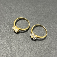 ポンテヴェキオ K18YG メレダイヤ フラワーモチーフ 重ね付けリング 買取実績です。