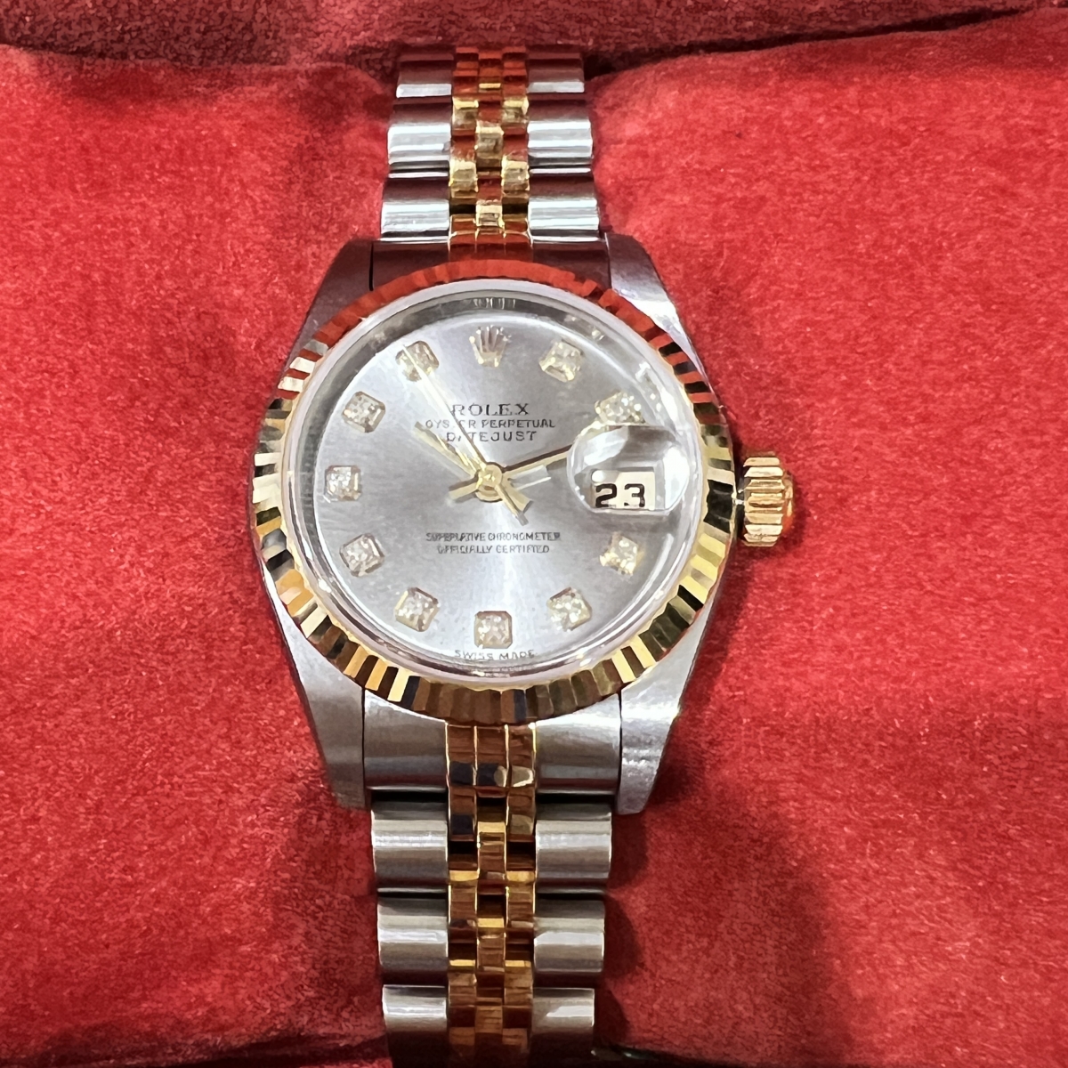 ジャンク品】IWC レディース手巻き腕時計 淡く グレー文字盤