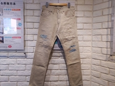 ダブルアールエルを新宿店で買取。リメイクパッチ加工のピケパンツ、782840631001を買取しました。状態は綺麗な状態の中古美品です。
