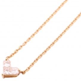 スタージュエリーのK18YG 0.15ct ミステリアスハートダイヤ ネックレスの買取実績です。