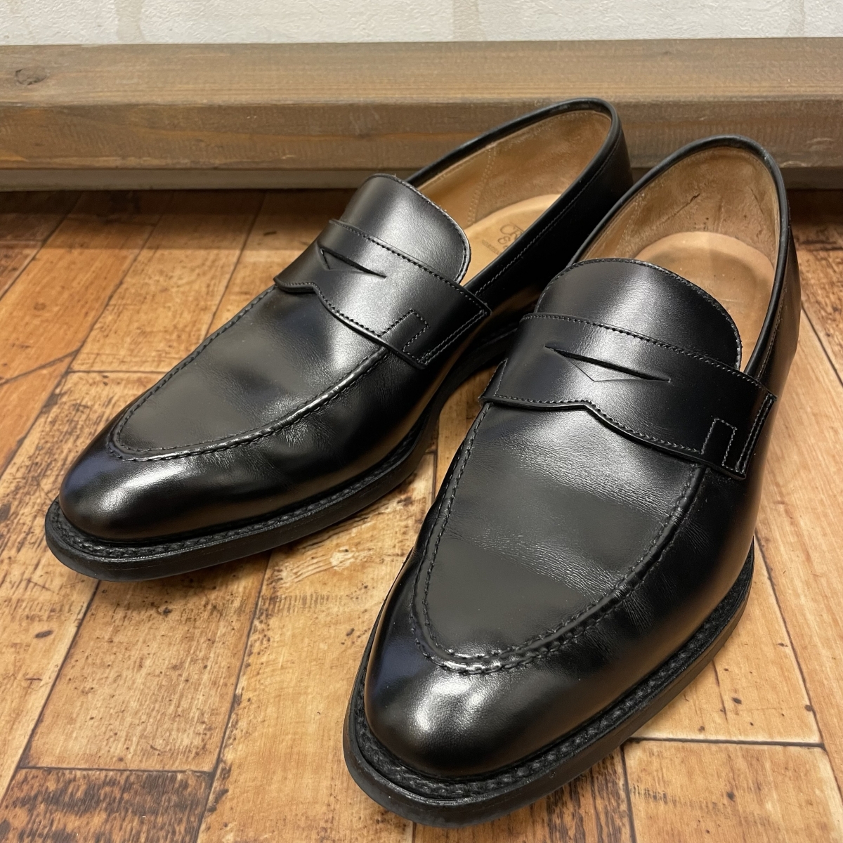 CROCKETT&JONES クロケット&ジョーンズ レザー コイン ローファー 