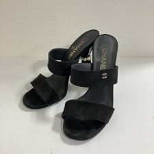 シャネル 24S G45685 B16509 ブラック パールツキ ヒールサンダル 買取実績です。