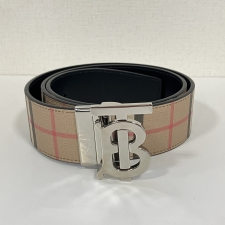 バーバリー シルバーTBバックル バーバリーチェック ベルト 買取実績です。