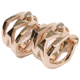 ミキモトのK18PG×ダイヤ0.02ct Mシグネチャー イヤリングの買取実績です。