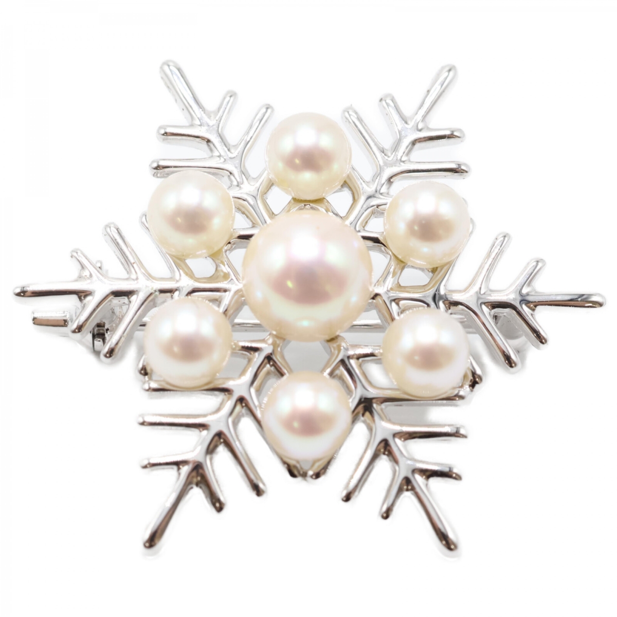 ミキモト　パールブローチ　雪の結晶 mikimoto-6t68.jpg