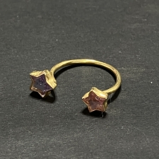 マリーエレーヌドゥタイヤック 22K ピンクトルマリン×アメジスト スター デュエットリング 買取実績です。