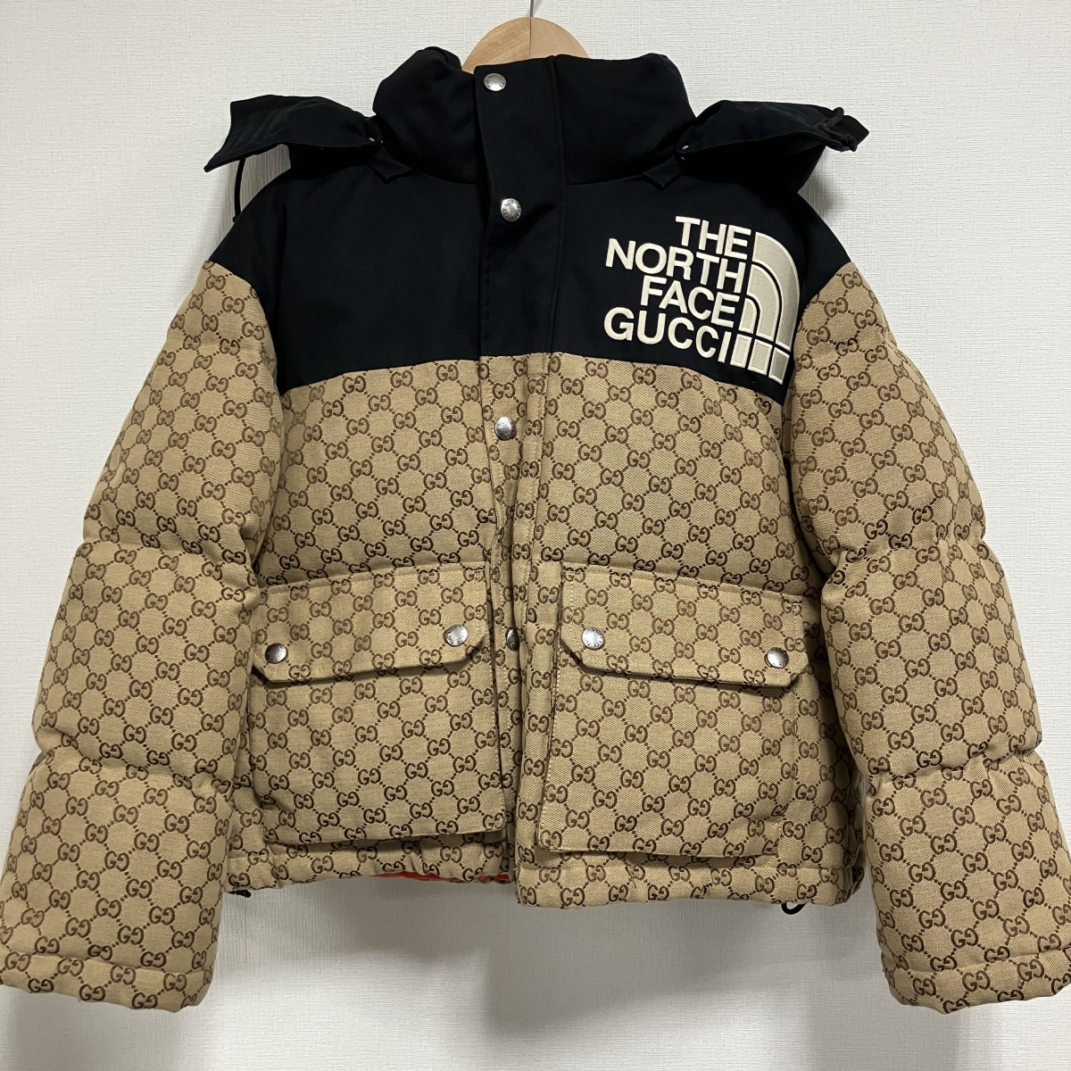GUCCI - グッチ ×ノースフェイス 670908 Z8APZ GG ショートダウンジャケット XS WMNS) Gucci x The North Face GG Padded Short Jacket 'Black