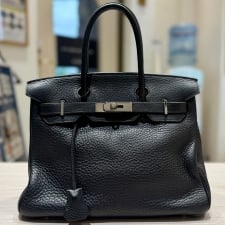 エルメス ブラック トリヨンクレマンス SV金具 バーキン30 ハンドバッグ 買取実績です。