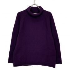 ユーゲン パープル ミドルゲージ カシミア素材 ロールネックニット KNITWEAR009 買取実績です。
