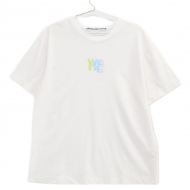 アレキサンダーワンのホワイト フロッキーロゴプリント Tシャツの買取実績です。