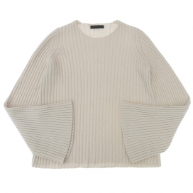 ザロウのアイボリー カシミヤ×シルク ベルスリーブ ニット トップスの買取実績です。