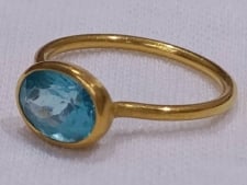マリーエレーヌドゥタイヤック 22K 1.42ctアパタイト  ミニチュア プリンセスリング 買取実績です。