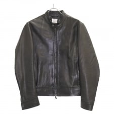 エンメティ ブラック ラムスキン シングルライダースジャケット 買取実績です。