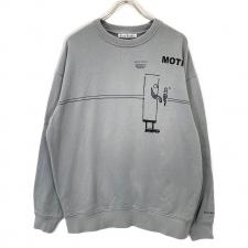 アクネ 1152-343-0272 グレー コットン MOTF プリント クルーネックスウェットプルオーバー 買取実績です。