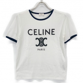 セリーヌのホワイト ネイビー 2X872671Q トリオンフ Tシャツの買取実績です。
