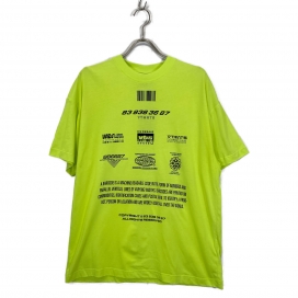 ヴェトモンの22SS ネオンイエロー ALL RIGHT RESERVDE Tシャツ　の買取実績です。