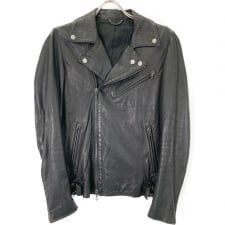 大阪心斎橋でアタッチメント買取。ブラックのディアスキンのダブルライダースジャケットを買取ました。状態は若干の使用感がある中古品です。