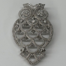 ダイヤモンド K18WG  メレダイヤ1.1ct フクロウ ブローチ 買取実績です。